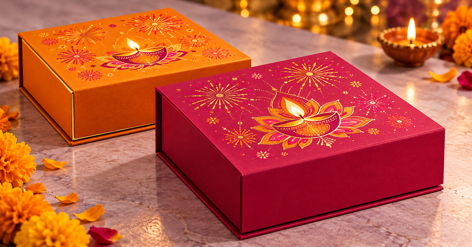 Diwali Gift Packing Rigid Boxes